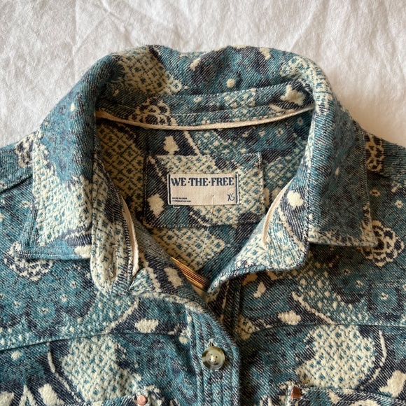 we the free brick lane jacquard maxi shirt jacket - Picture 3 of 10